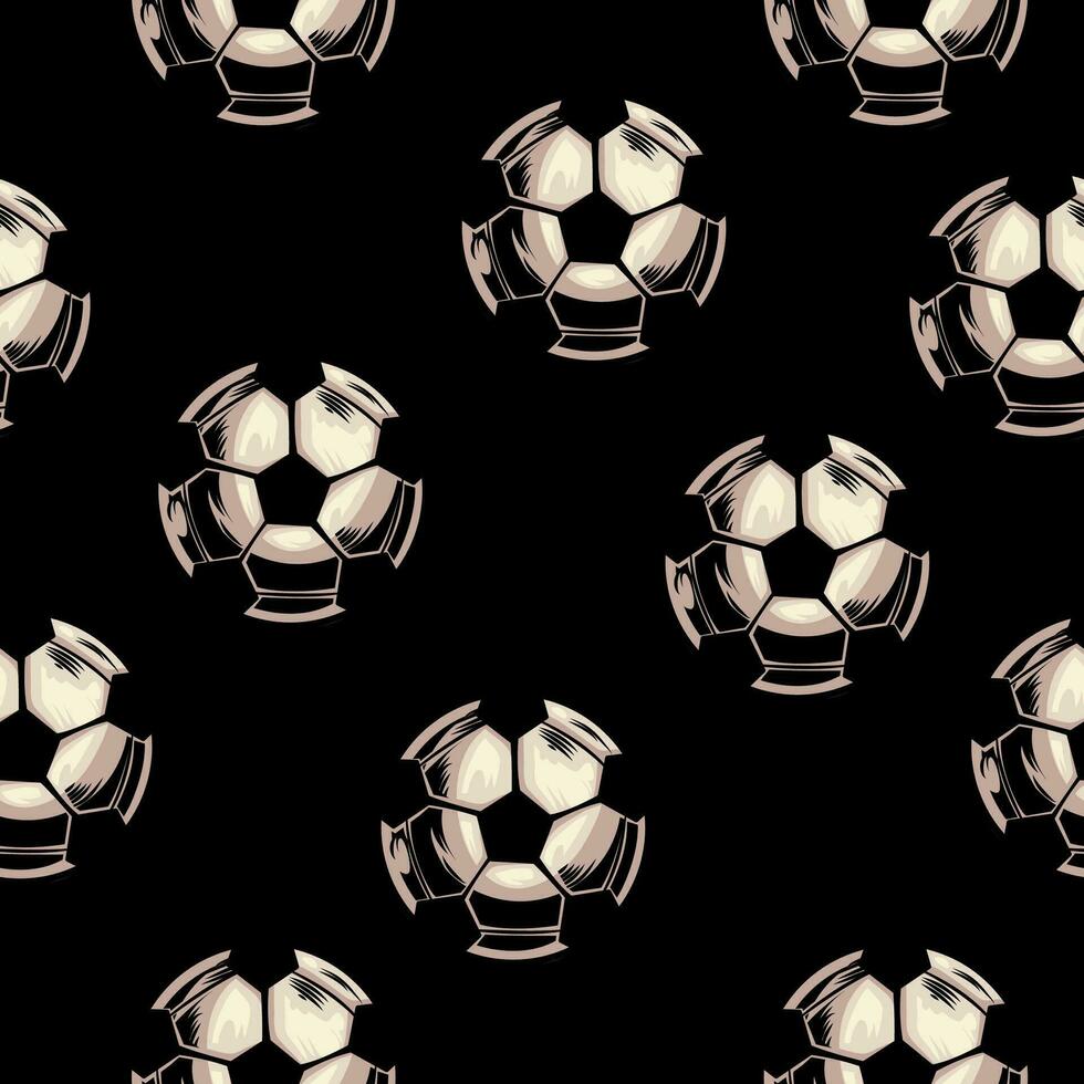 nahtlos Muster von ein Fußball Ball vektor