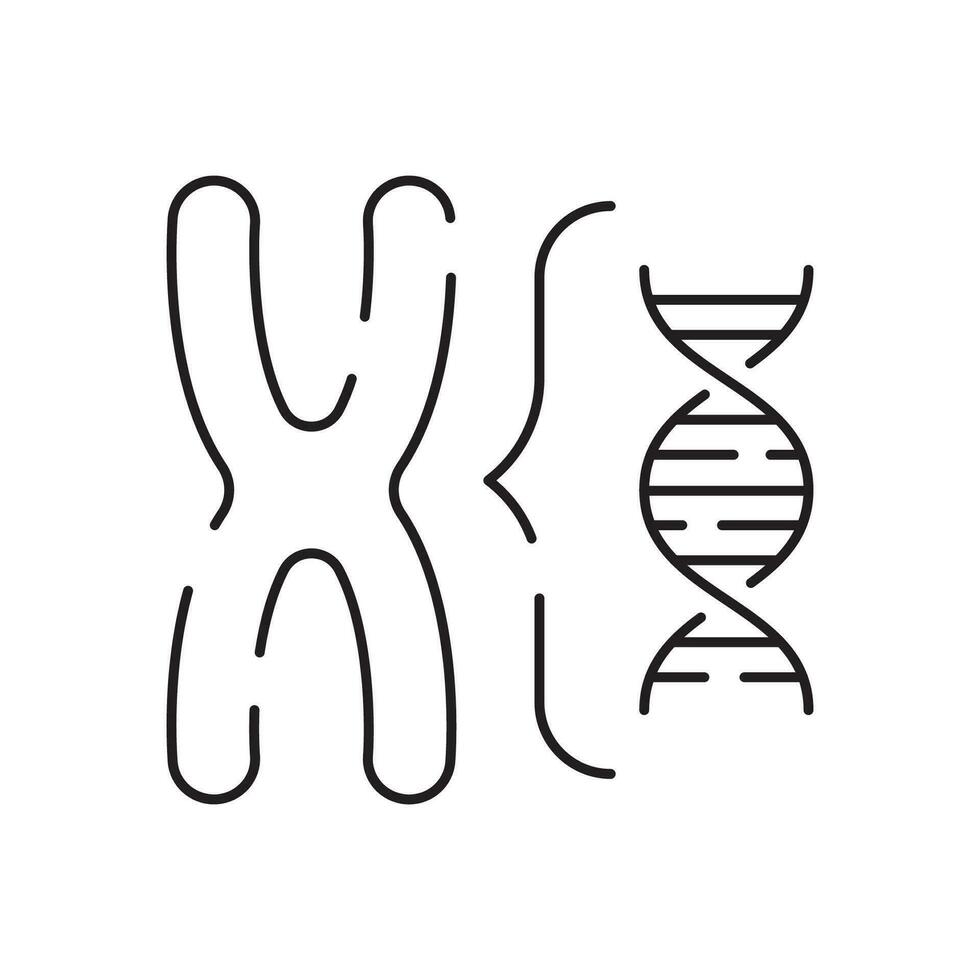 genetisk teknik vektor linje ikon. genetik labb forskning. lantbruk vetenskap, översikt tecken, linjär symbol, vektor, platt illustration.