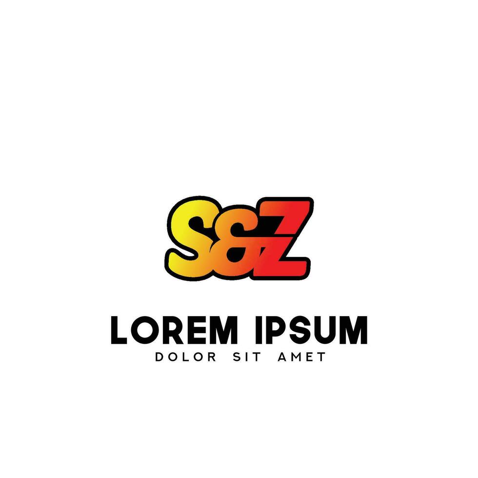 sz första logotyp design vektor