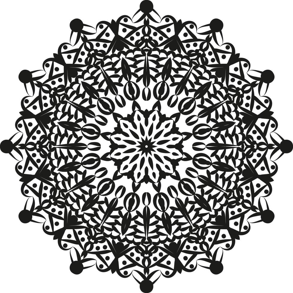 svart mandala för design, mandala cirkulär mönster design vektor