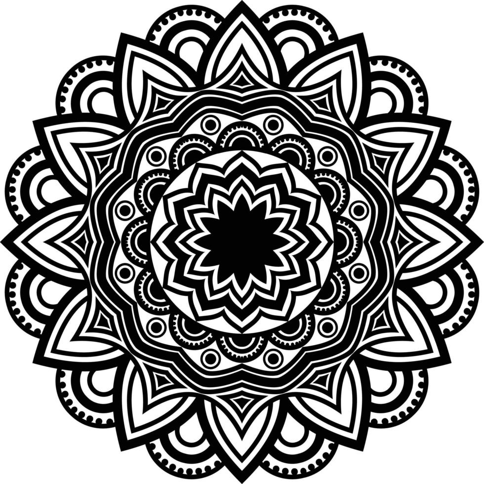 svart mandala för design, mandala cirkulär mönster design vektor