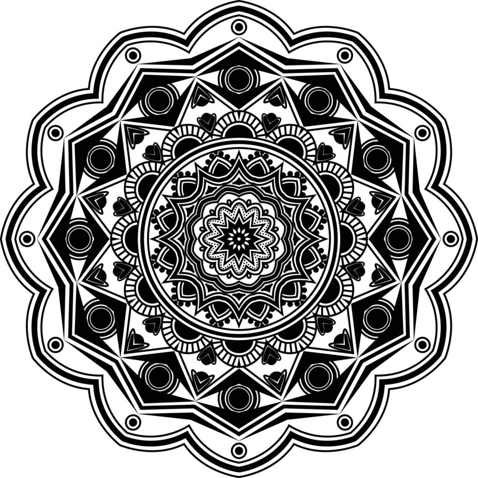 svart mandala för design, mandala cirkulär mönster design vektor