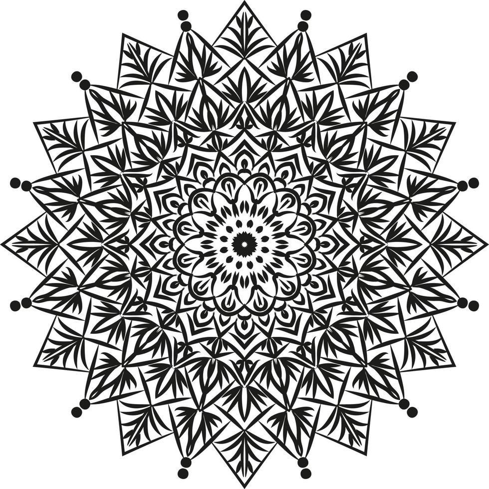 svart mandala för design, mandala cirkulär mönster design vektor