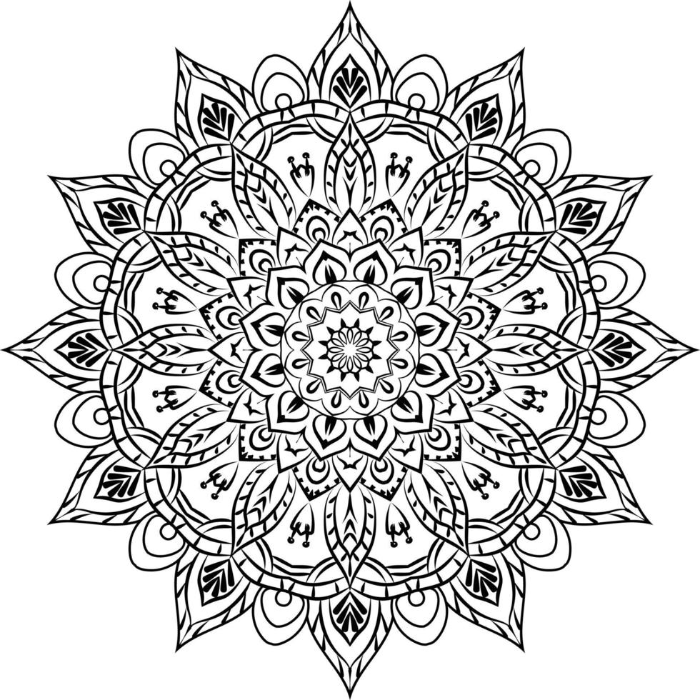 svart mandala för design, mandala cirkulär mönster design vektor