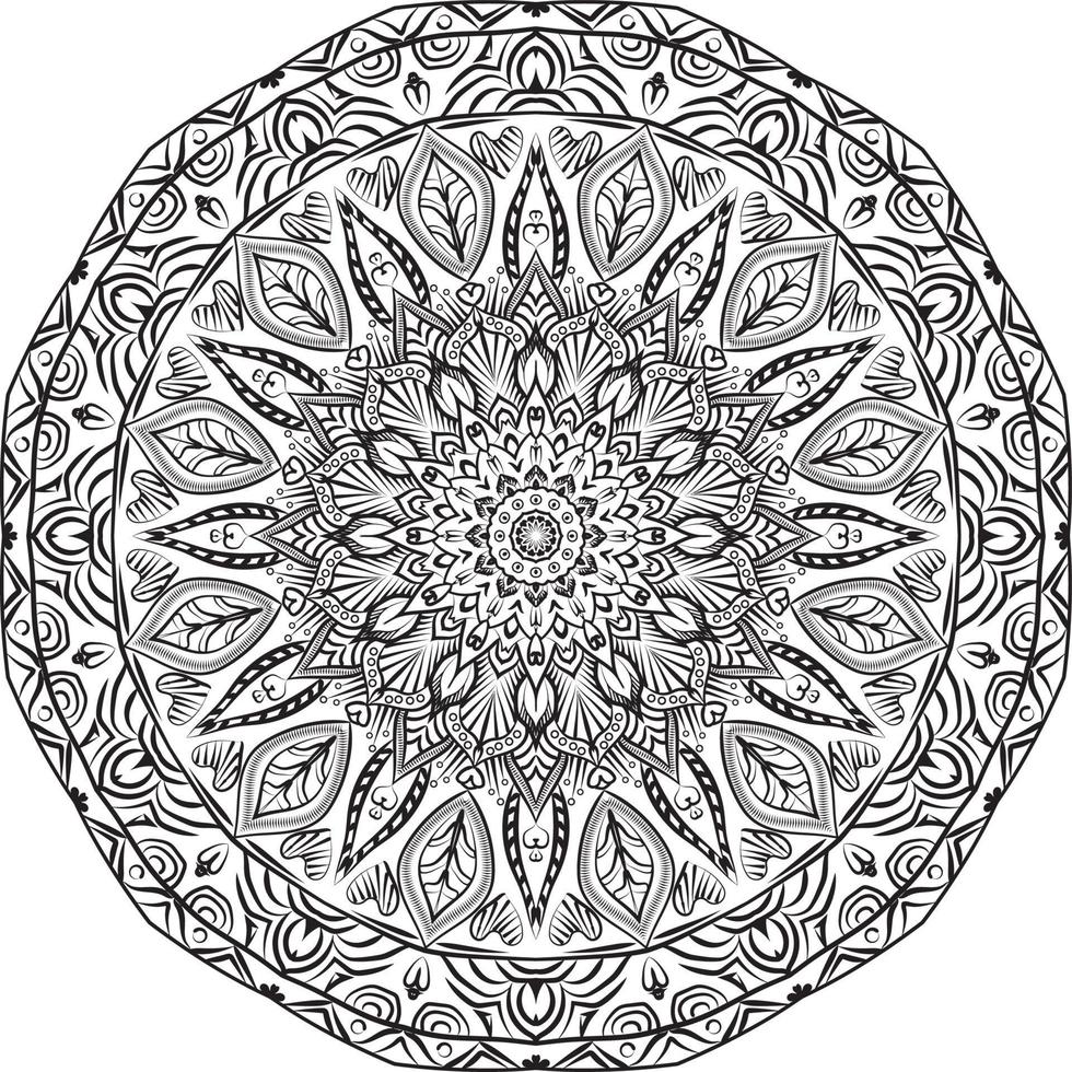 svart mandala för design, mandala cirkulär mönster design vektor