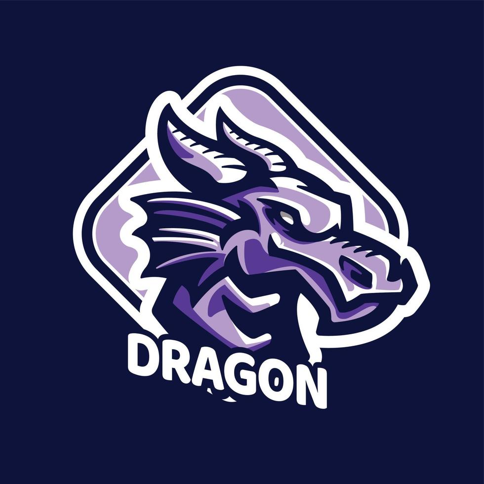 Drachen Maskottchen Gaming-Logo vektor