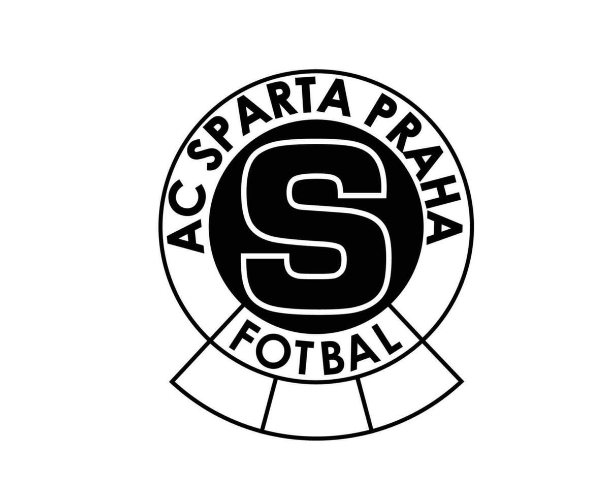 sparta prag klubb symbol logotyp svart tjeck republik liga fotboll abstrakt design vektor illustration