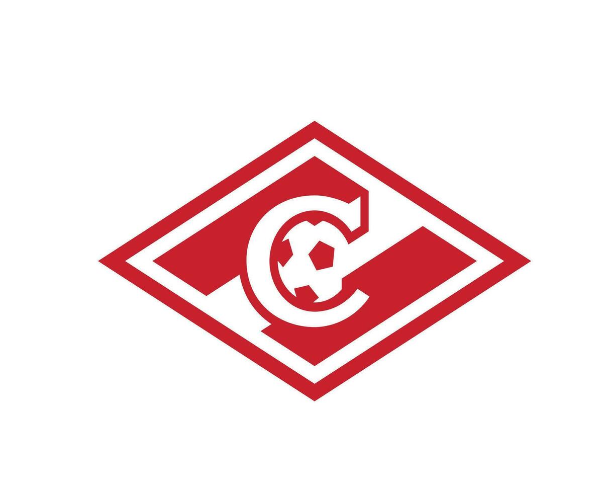 spartak moskva klubb symbol logotyp röd ryssland liga fotboll abstrakt design vektor illustration