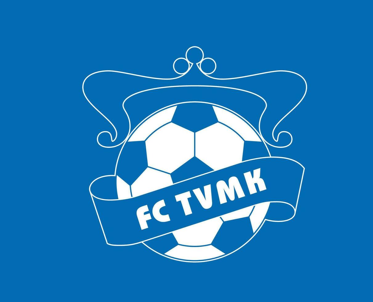 tvmk Tallinn Verein Logo Symbol Estland Liga Fußball abstrakt Design Vektor Illustration mit Blau Hintergrund
