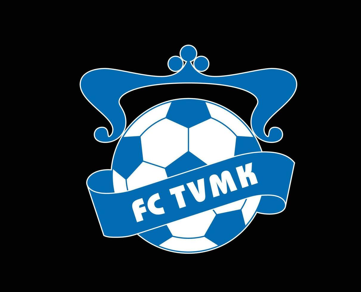 tvmk tallinn klubb logotyp symbol estland liga fotboll abstrakt design vektor illustration med svart bakgrund