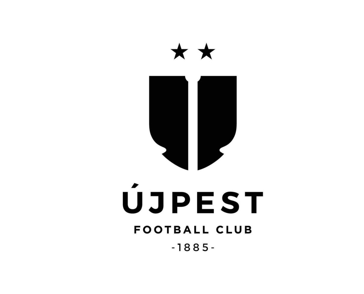 ujpest fc klubb symbol logotyp svart grekland liga fotboll abstrakt design vektor illustration