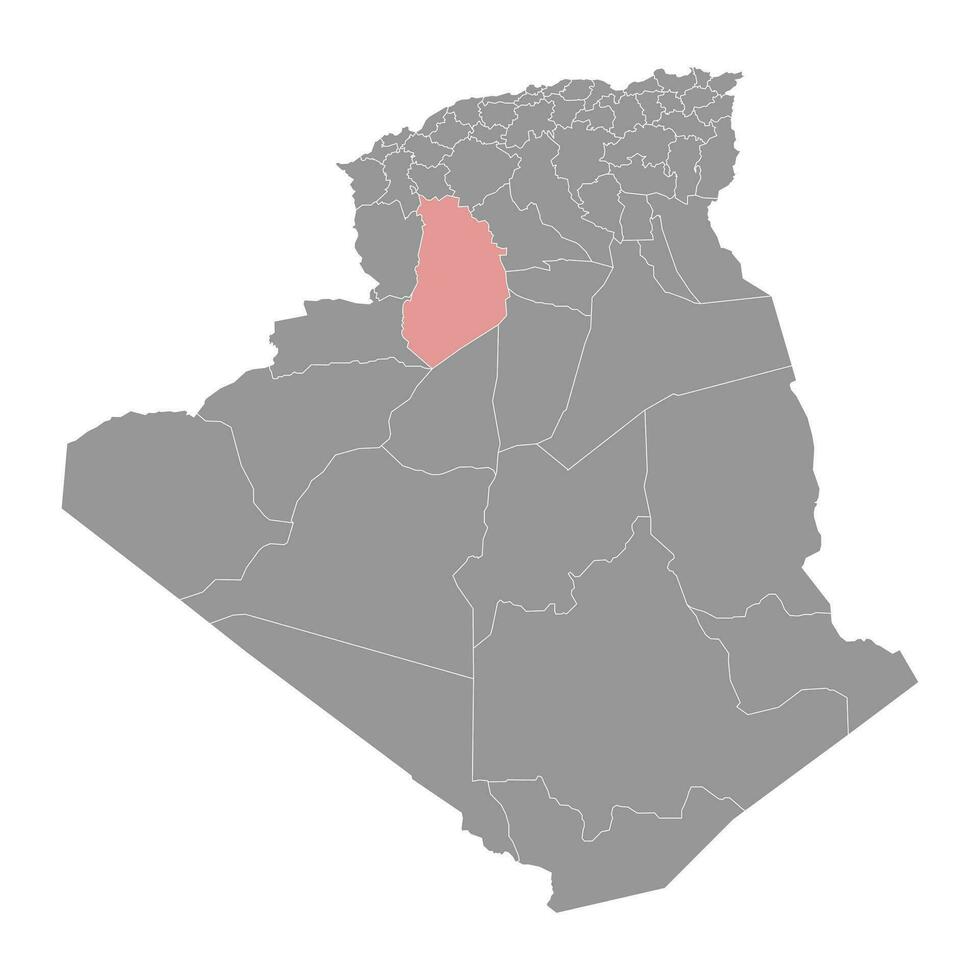 el bayadh Provinz Karte, administrative Aufteilung von Algerien. vektor