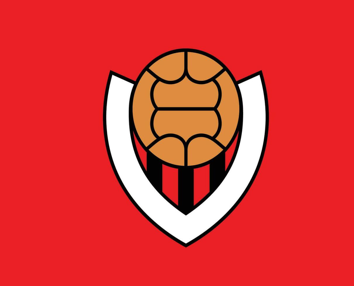 vikingur reykjavik klubb logotyp symbol island liga fotboll abstrakt design vektor illustration med röd bakgrund
