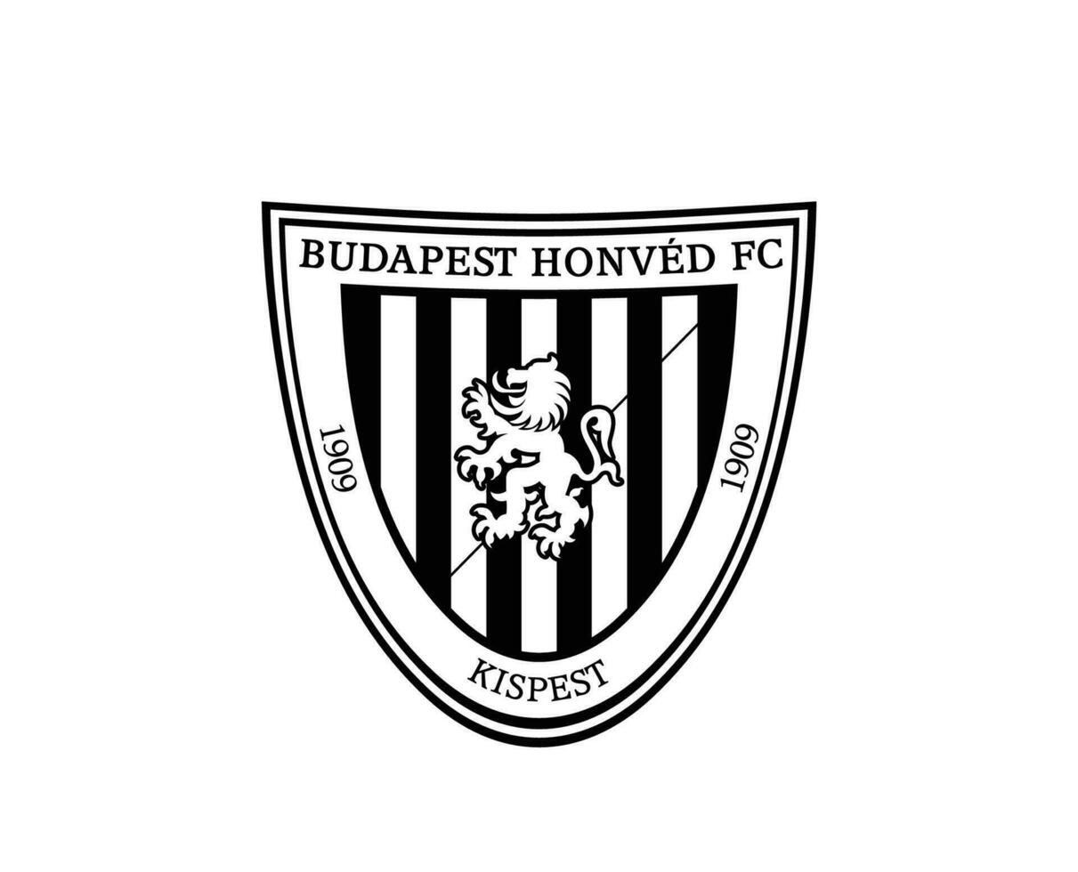 budapest honved fc klubb symbol logotyp svart ungern liga fotboll abstrakt design vektor illustration