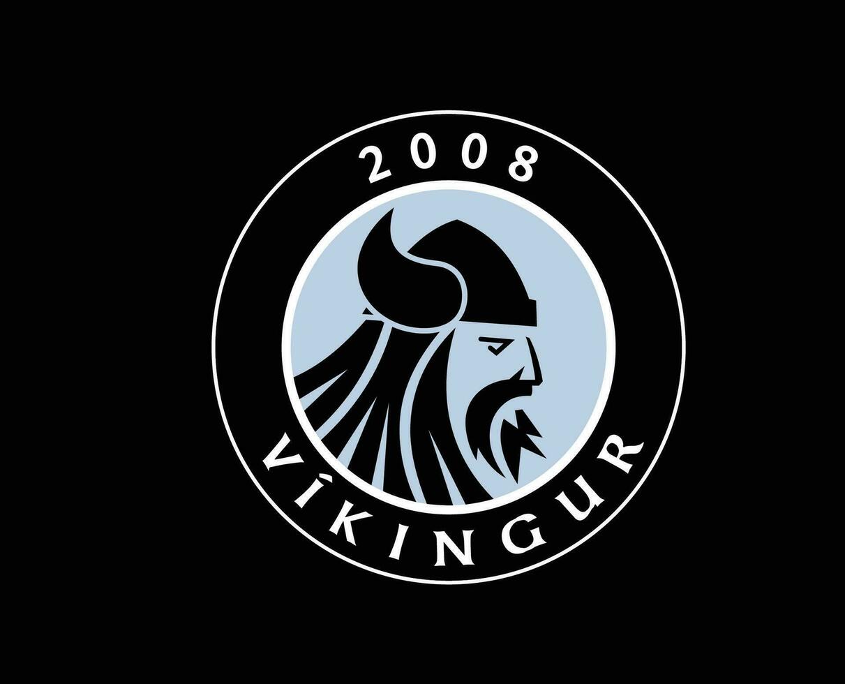 Wikinger eysturkommuna Verein Logo Symbol Färöer Inseln Liga Fußball abstrakt Design Vektor Illustration mit schwarz Hintergrund