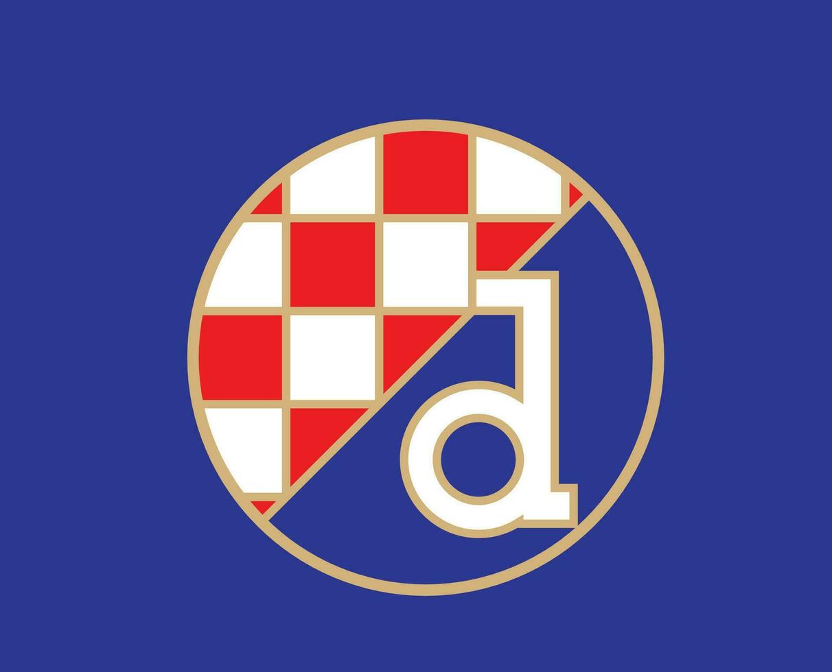 dinamo zagreb klubb logotyp symbol kroatien liga fotboll abstrakt design vektor illustration med blå bakgrund