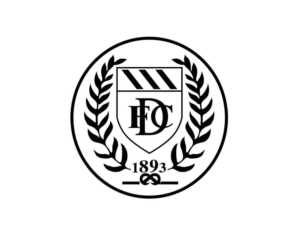 Dundee fc Verein Symbol Logo schwarz Schottland Liga Fußball abstrakt Design Vektor Illustration