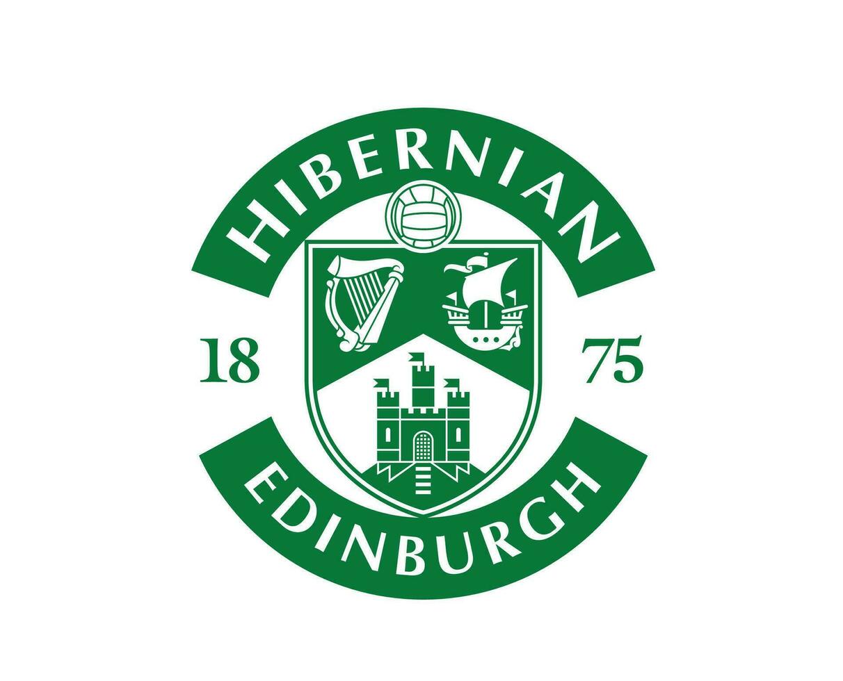 hibernian fc klubb logotyp symbol skottland liga fotboll abstrakt design vektor illustration