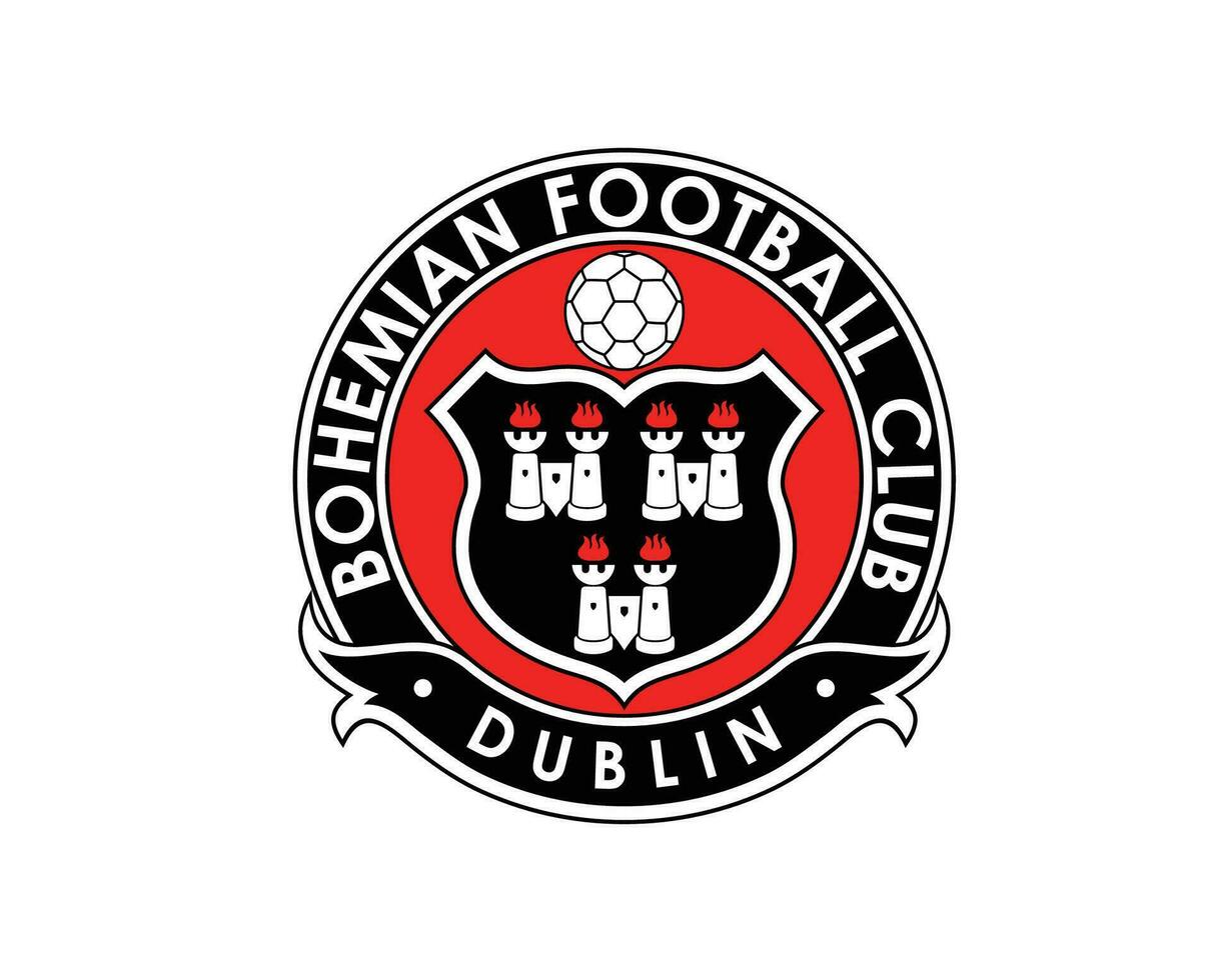 bohemisk fc klubb logotyp symbol irland liga fotboll abstrakt design vektor illustration