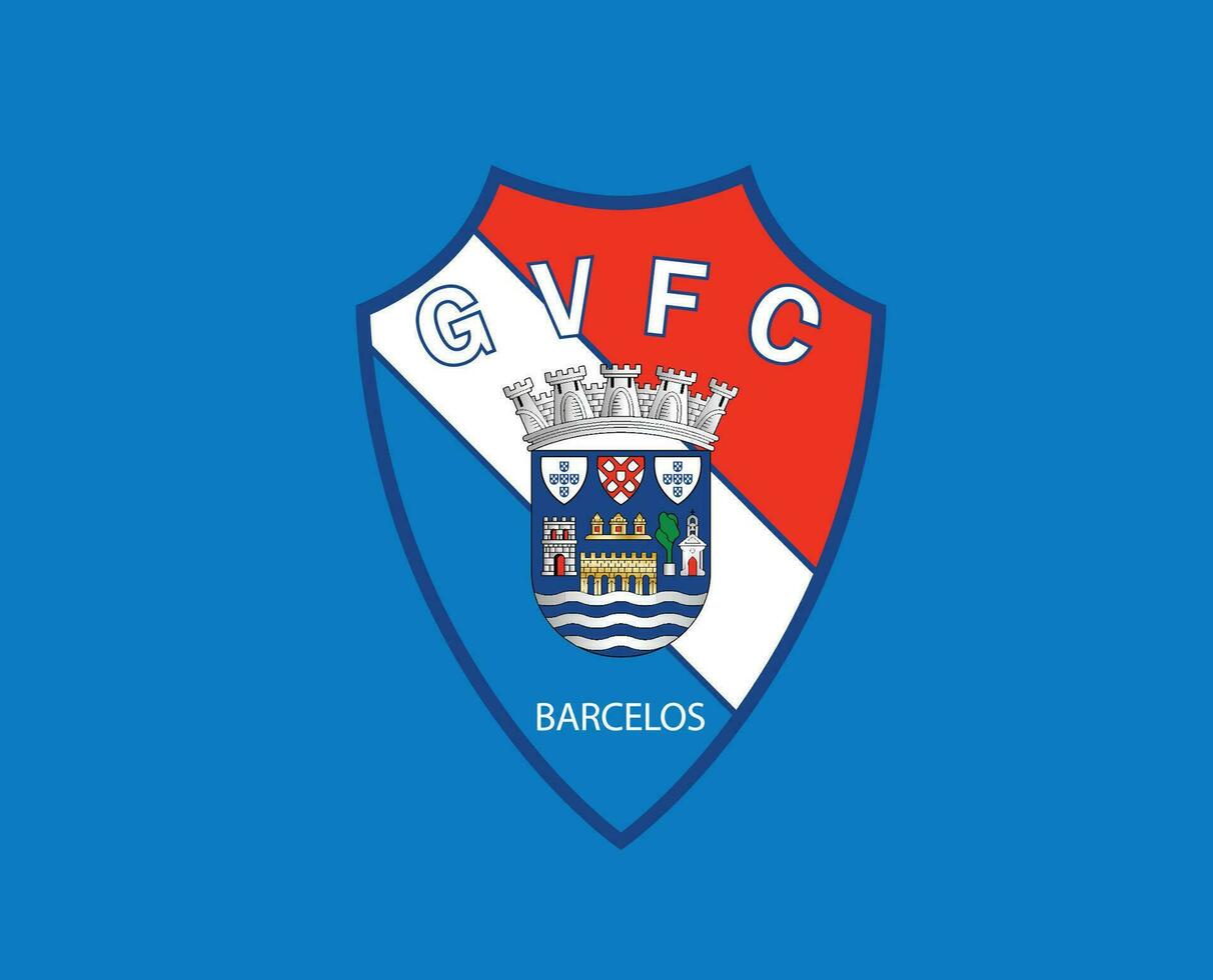 Gil Vicente Verein Symbol Logo Portugal Liga Fußball abstrakt Design Vektor Illustration mit Blau Hintergrund