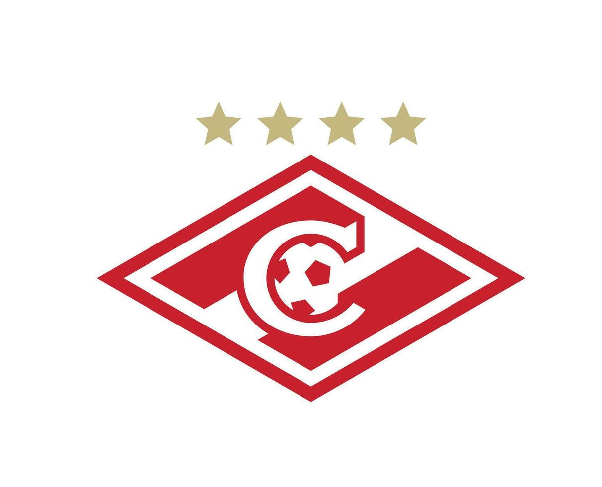 spartak moskva klubb symbol logotyp ryssland liga fotboll abstrakt design vektor illustration