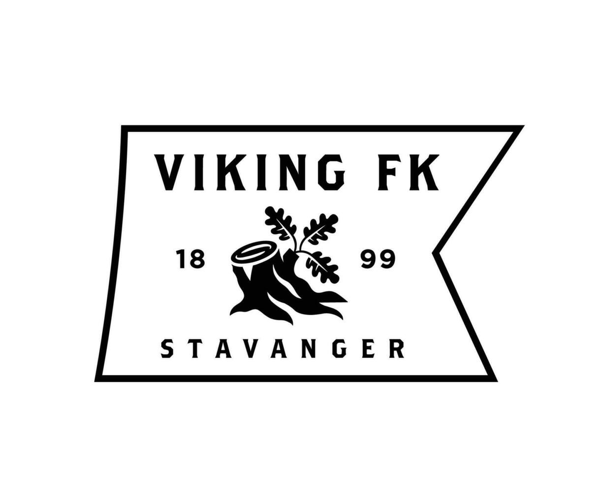 Wikinger fk Verein Symbol Logo schwarz Norwegen Liga Fußball abstrakt Design Vektor Illustration