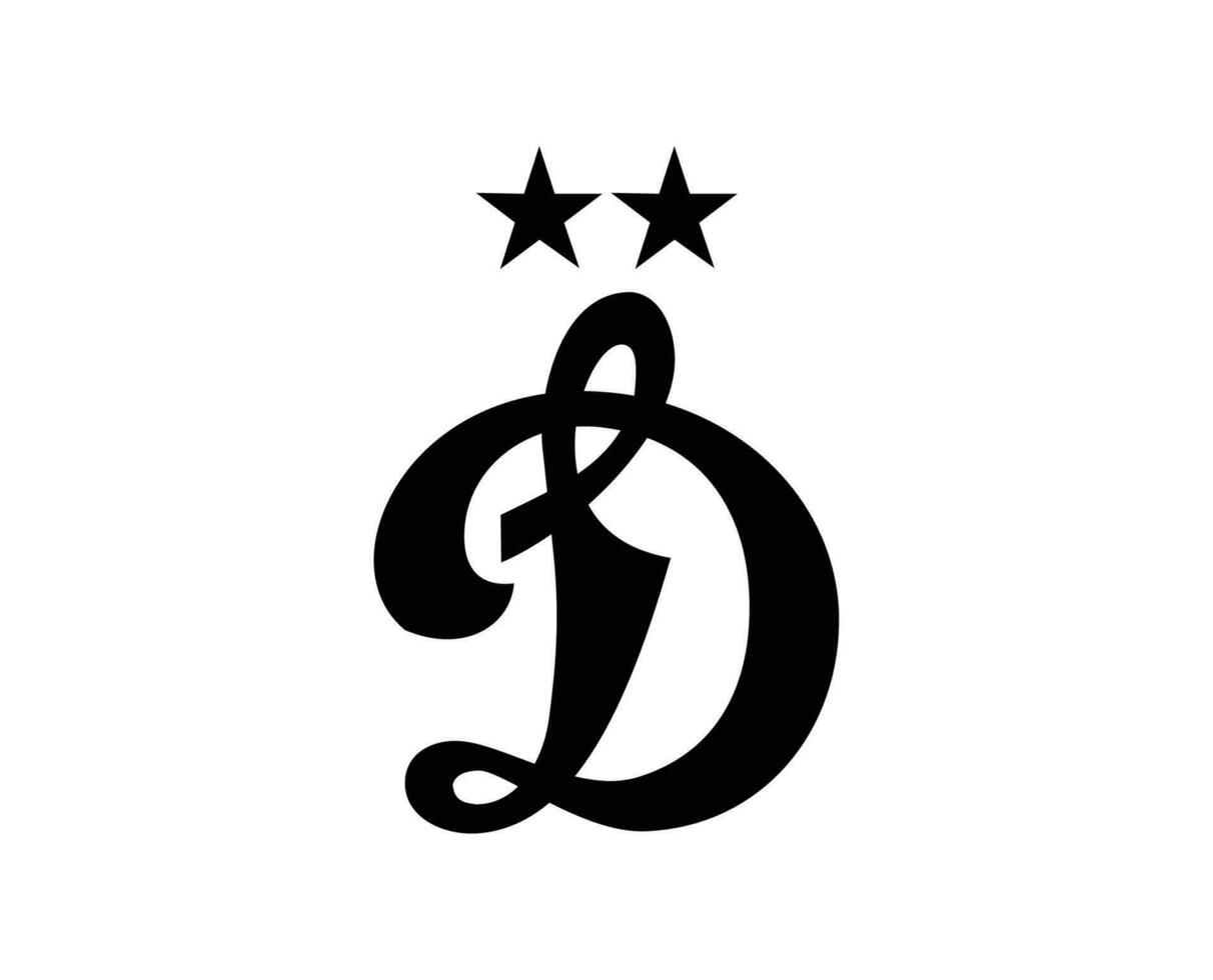 dinamo Moscou klubb logotyp symbol svart ryssland liga fotboll abstrakt design vektor illustration