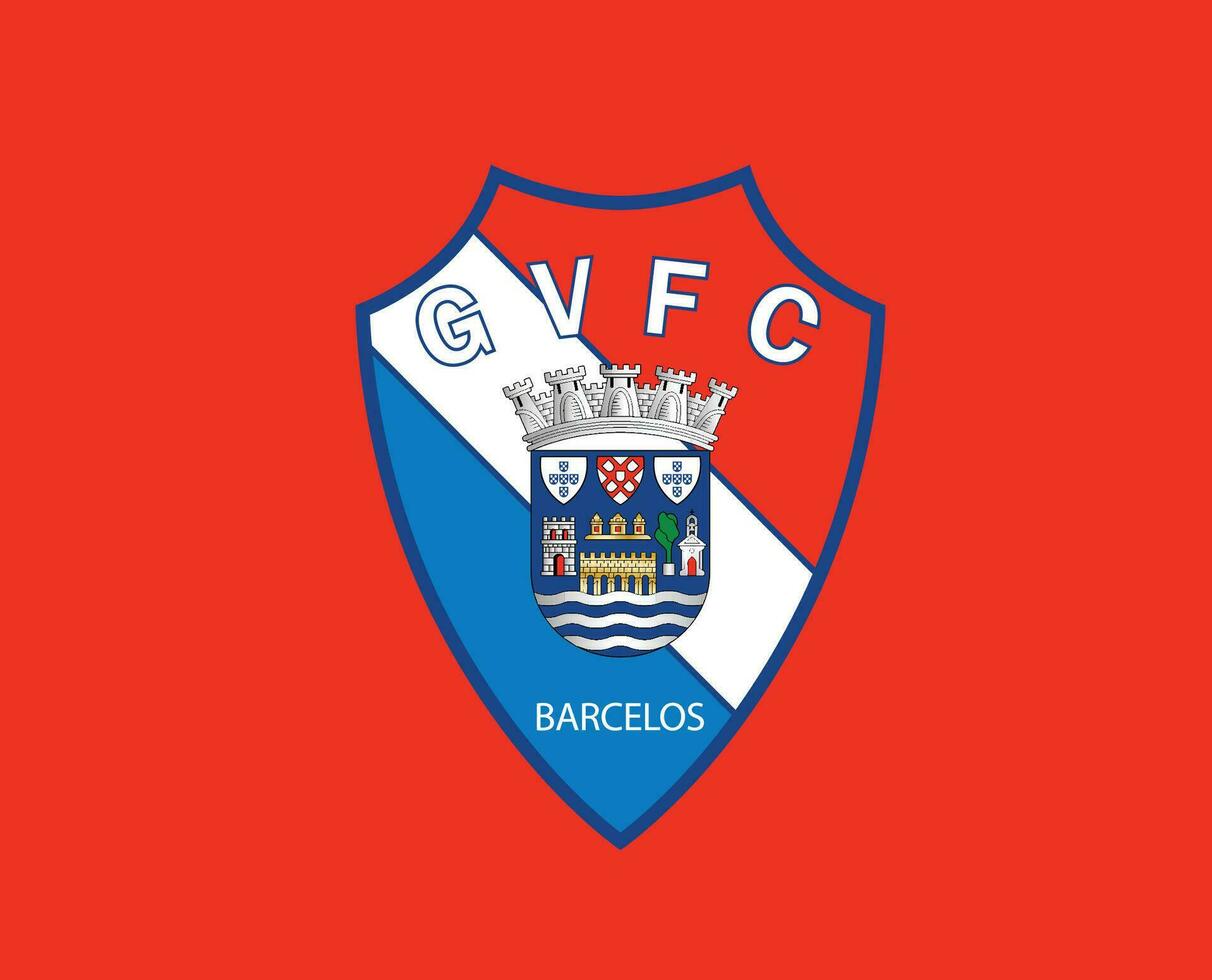 gil vicente klubb symbol logotyp portugal liga fotboll abstrakt design vektor illustration med röd bakgrund