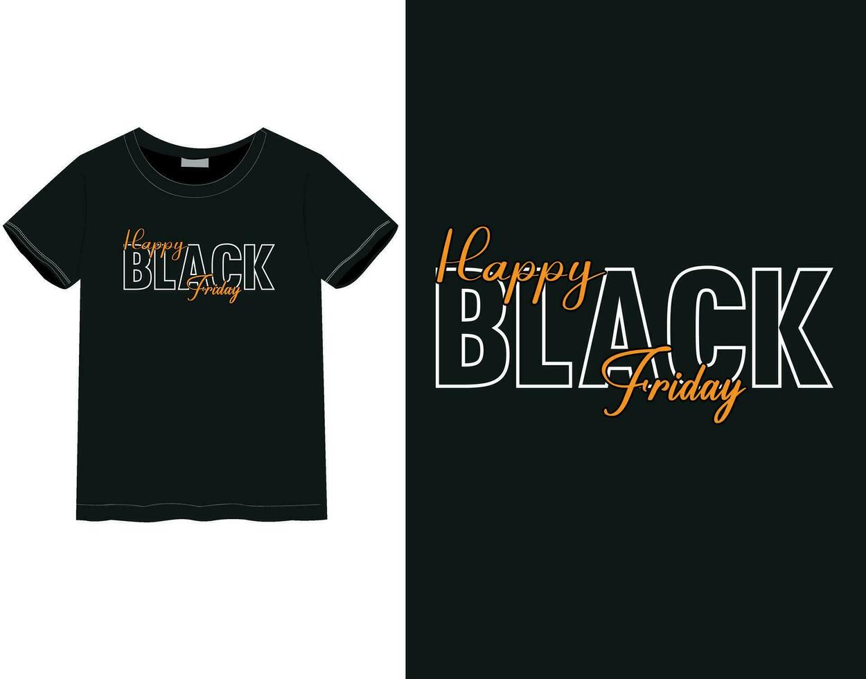svart fredag t-shirt design vektor
