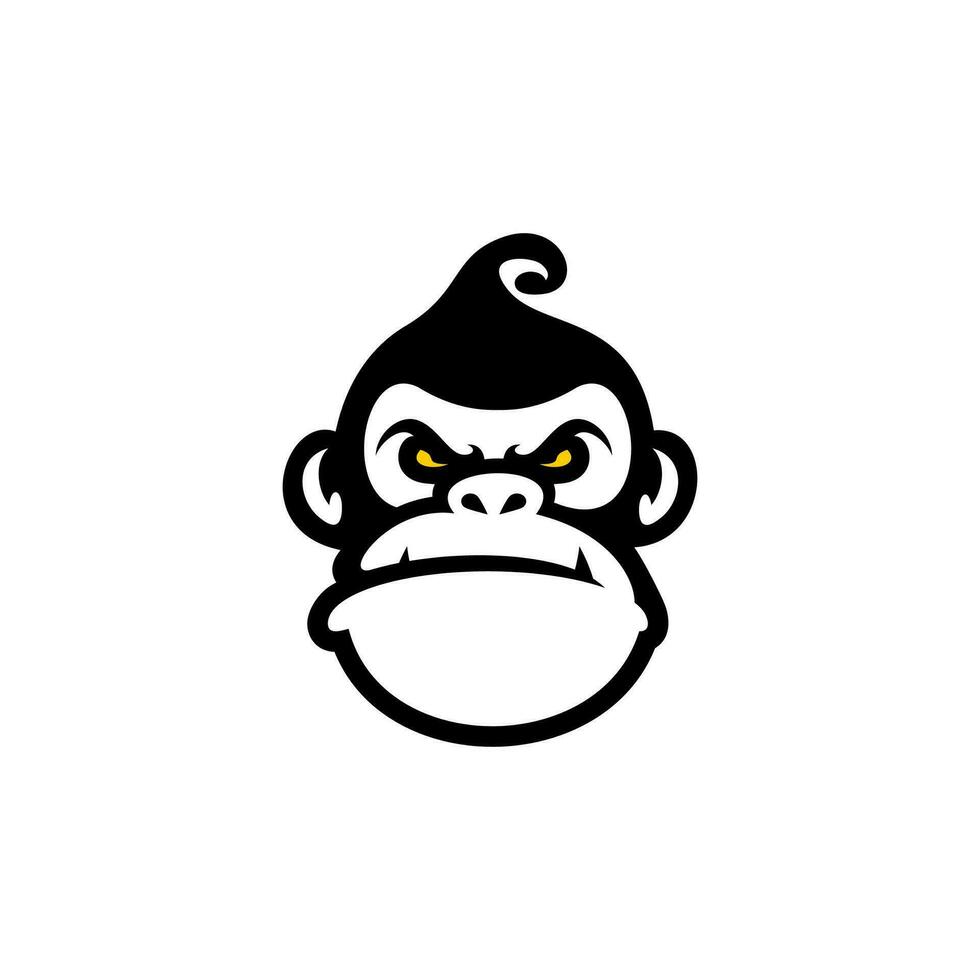 Affe Kopf Logo Vektor
