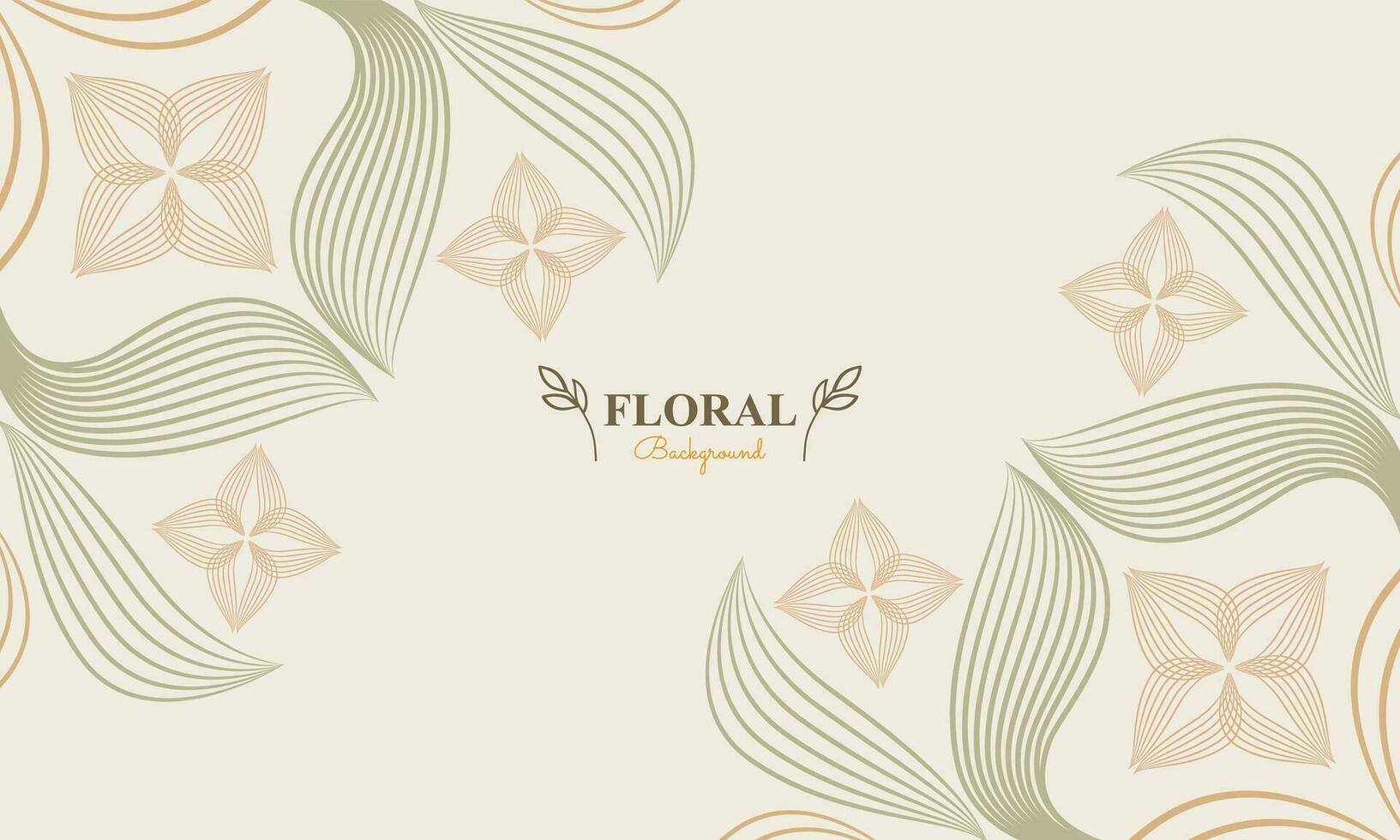 natürlich Blumen- Hintergrund mit abstrakt natürlich Form, Blatt und Blumen- Ornament im Sanft Farbe Stil vektor