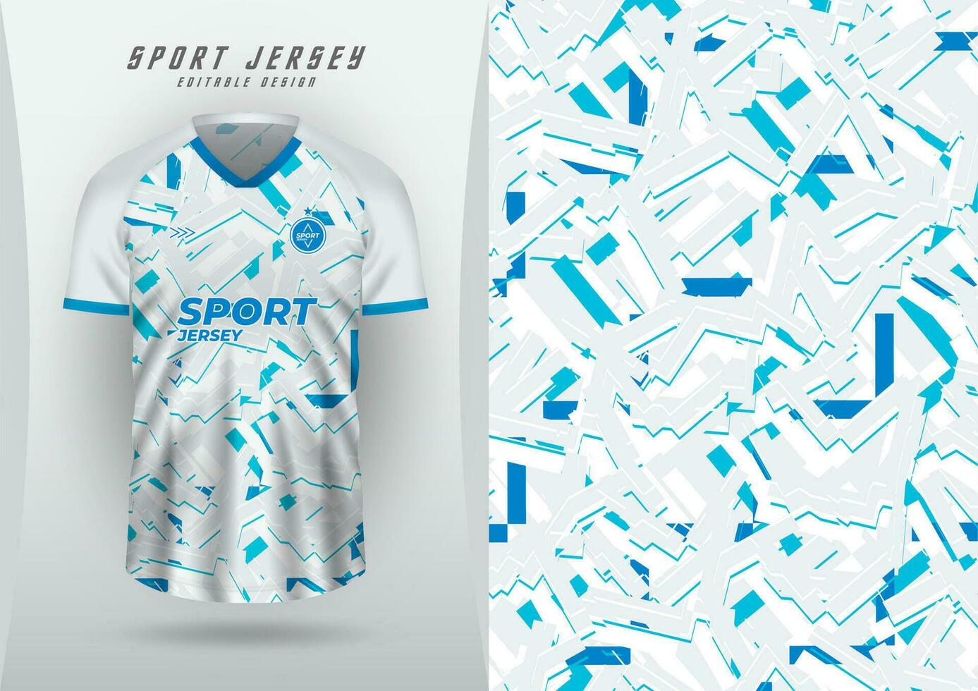 Hintergrund zum Sport, Jersey, Fußball, Laufen Jersey, Rennen Jersey, Radfahren, Weiß Textur, Muster, Blau polygonal Grunge. und klein Blau Linien vektor