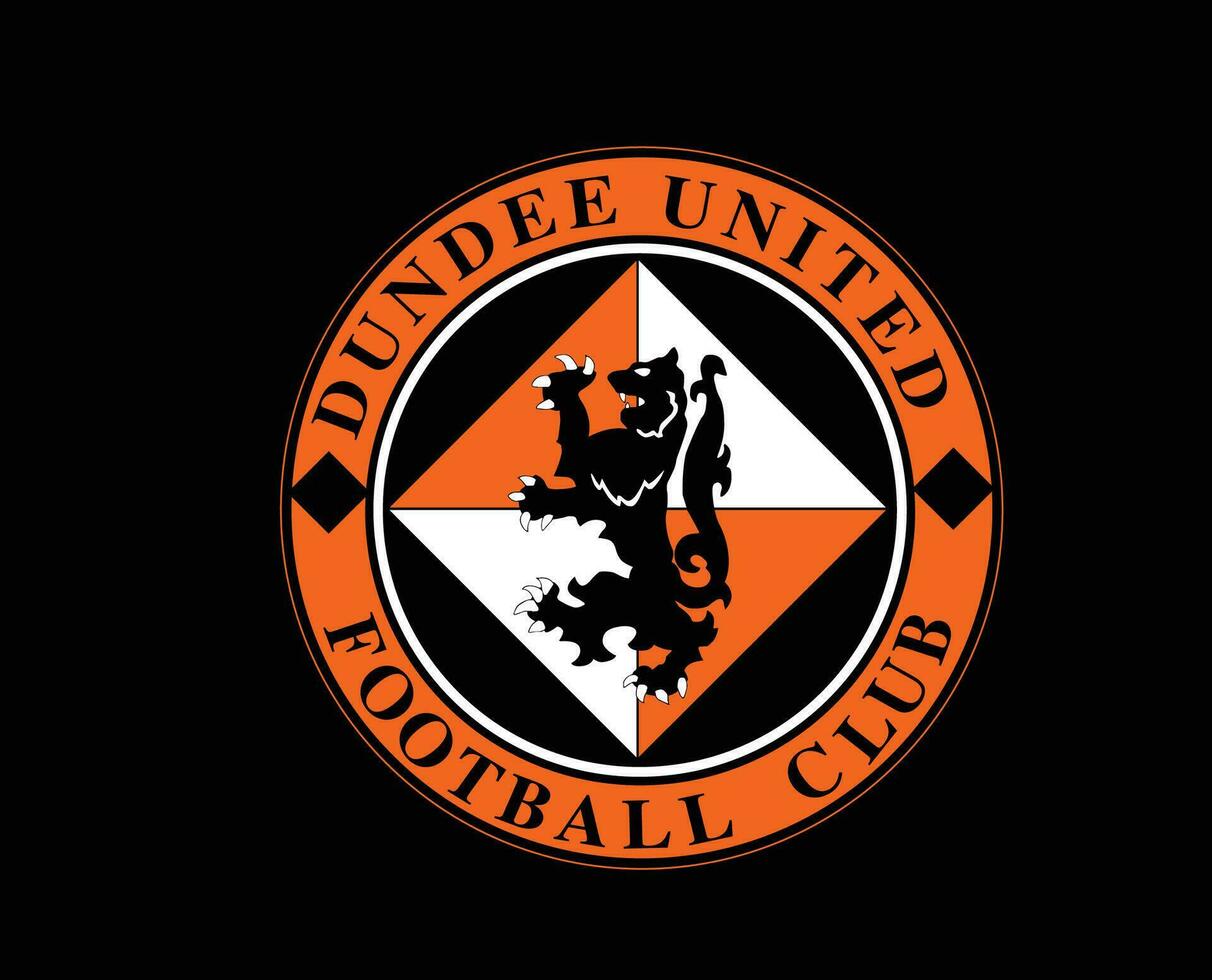 Dundee vereinigt fc Verein Logo Symbol Schottland Liga Fußball abstrakt Design Vektor Illustration mit schwarz Hintergrund