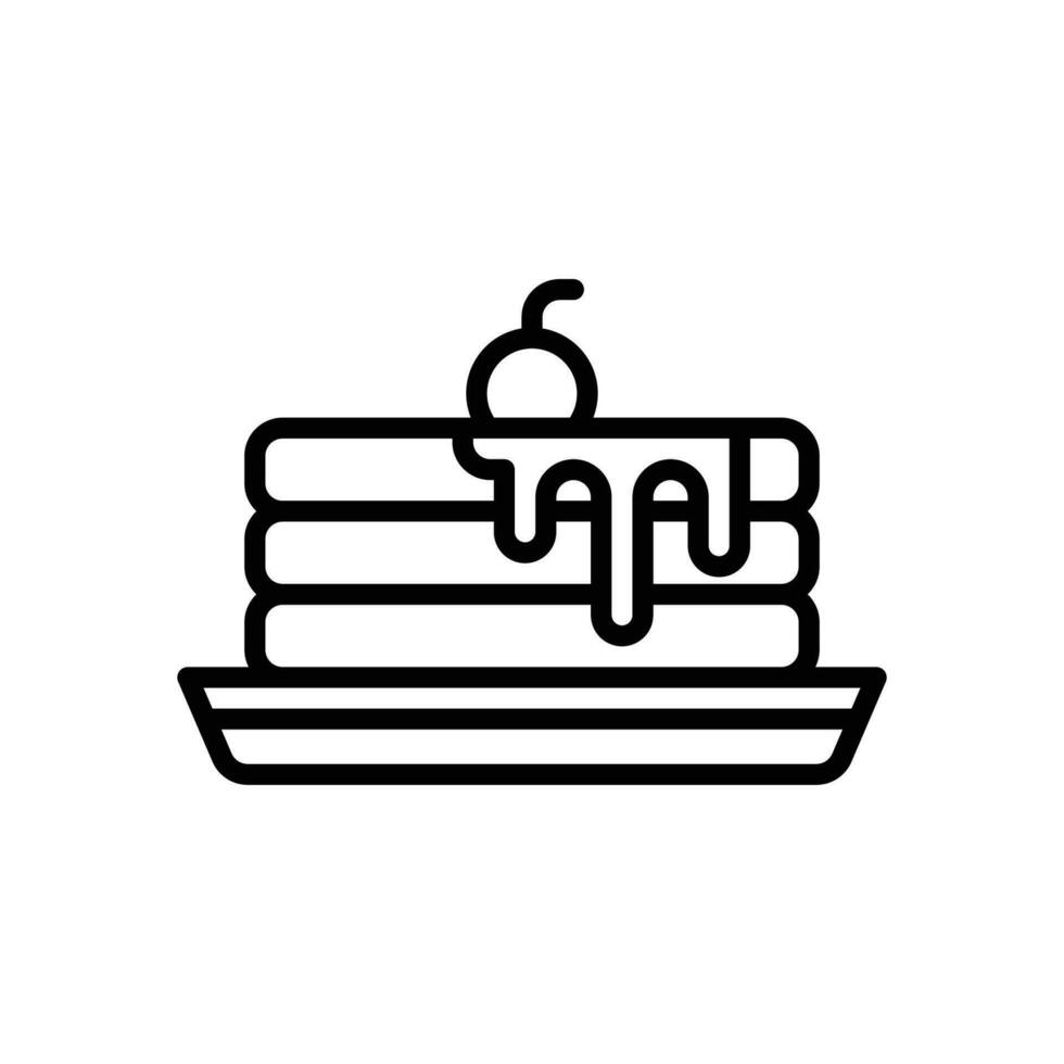 Pfannkuchen Linie Symbol. Vektor Symbol zum Ihre Webseite, Handy, Mobiltelefon, Präsentation, und Logo Design.