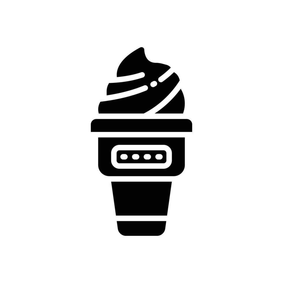 Eis Sahne Glyphe Symbol. Vektor Symbol zum Ihre Webseite, Handy, Mobiltelefon, Präsentation, und Logo Design.