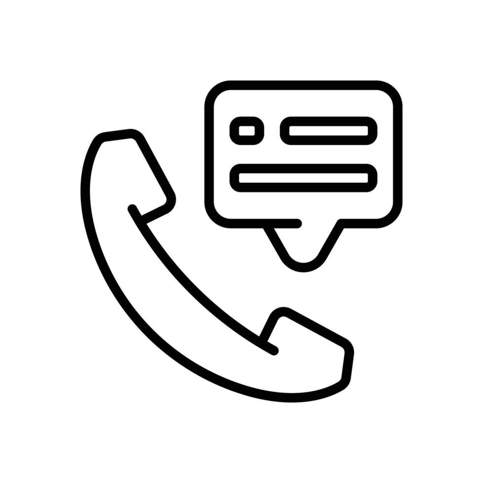 telefon ring upp linje ikon. vektor ikon för din hemsida, mobil, presentation, och logotyp design.