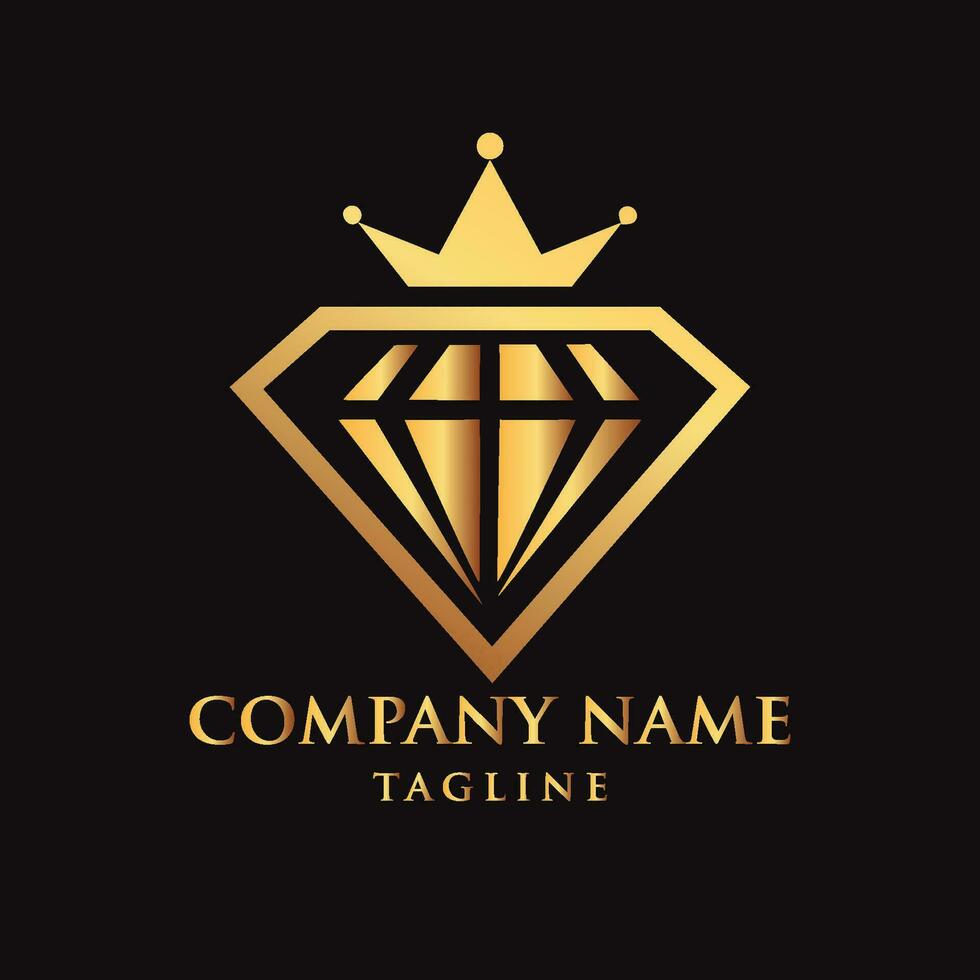 Diamant-Logo-Design vektor