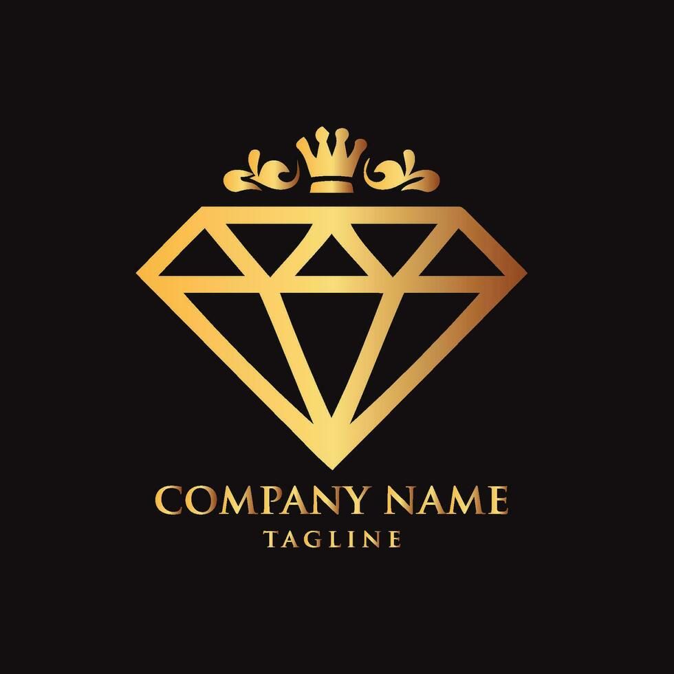 Diamant-Logo-Design vektor