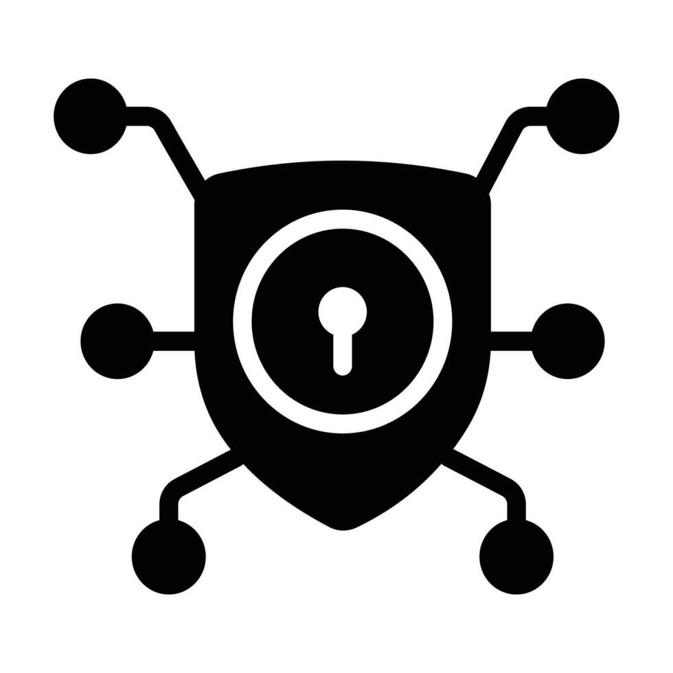 säkra förbindelse ikon, kryptering information. cyber säkerhet vektor