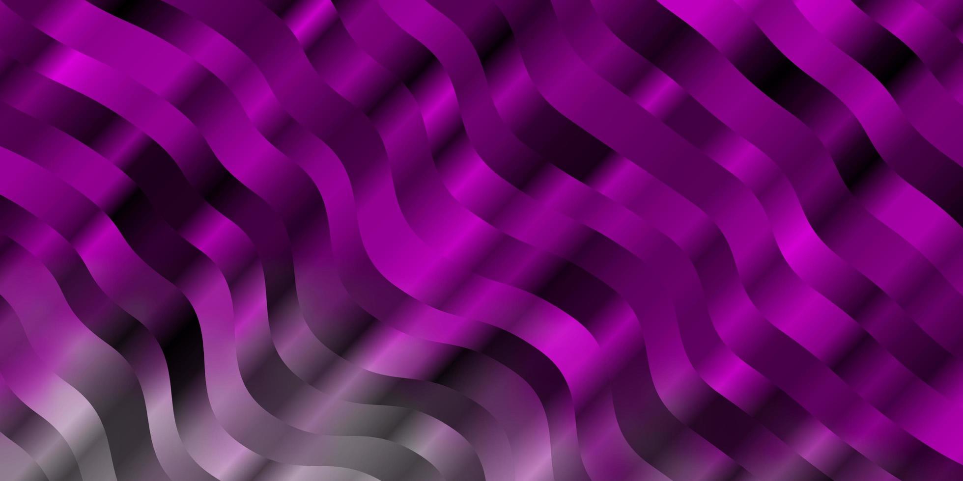 hellpurpurner, rosa Vektorhintergrund mit gekrümmten Linien. vektor