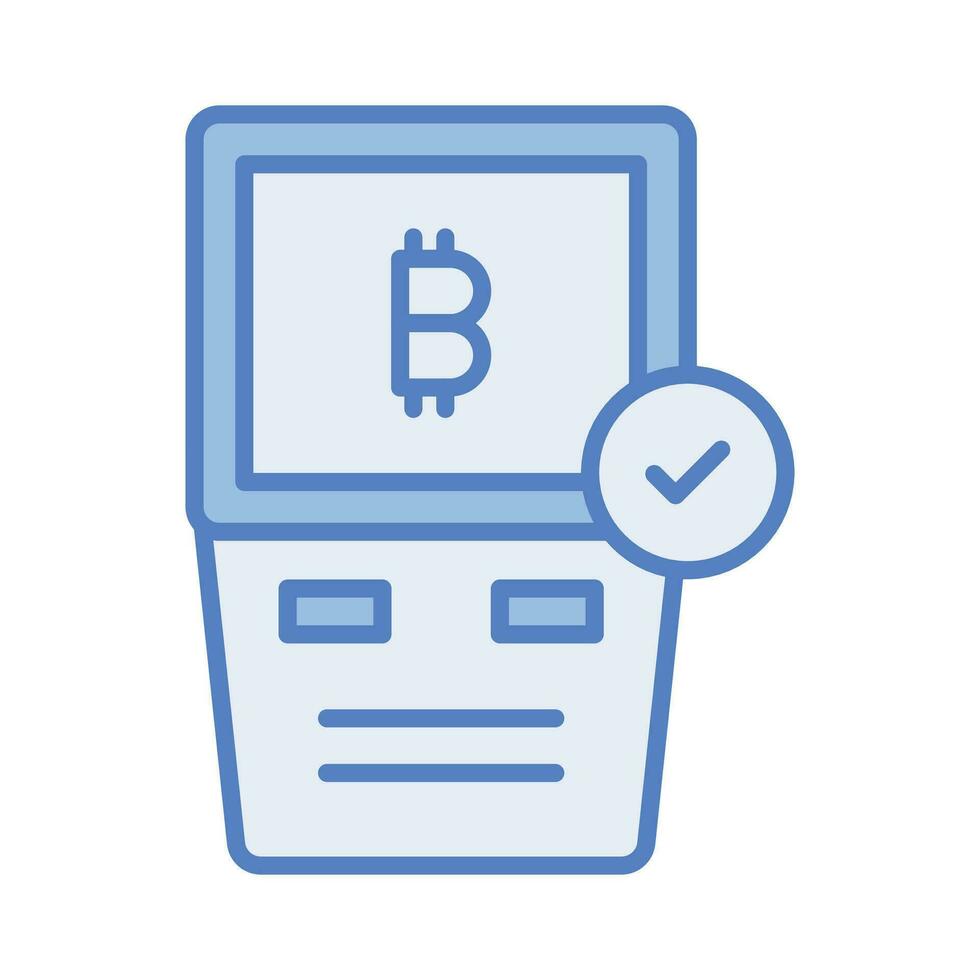 Bitcoin Geldautomat Maschine Vektor Design bereit zum Prämie herunterladen