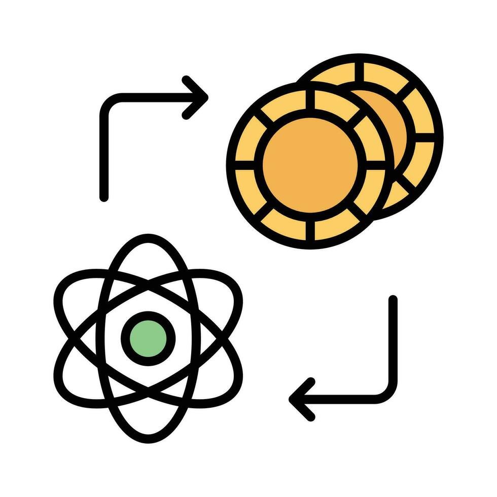 bitcoin ekosystem vektor design i modern stil, lätt till använda sig av ikon