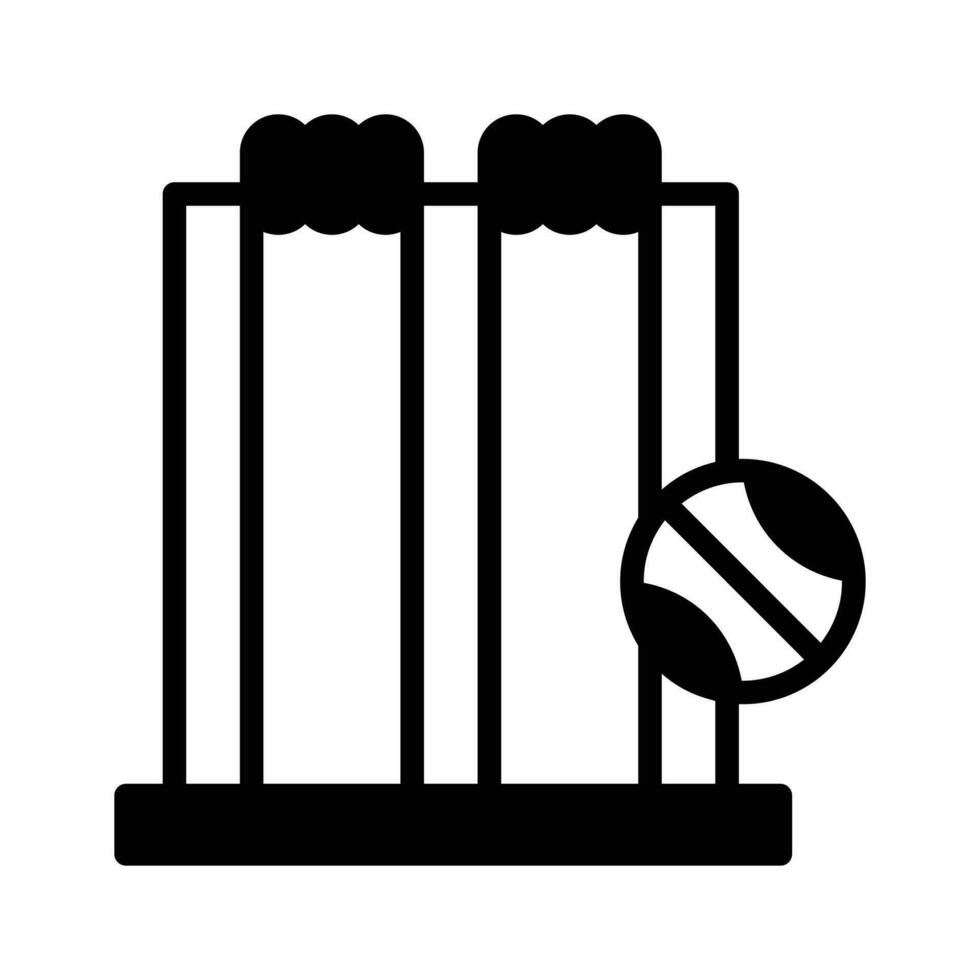 ett Fantastisk ikon av cricket i trendig stil, redo för premie använda sig av vektor