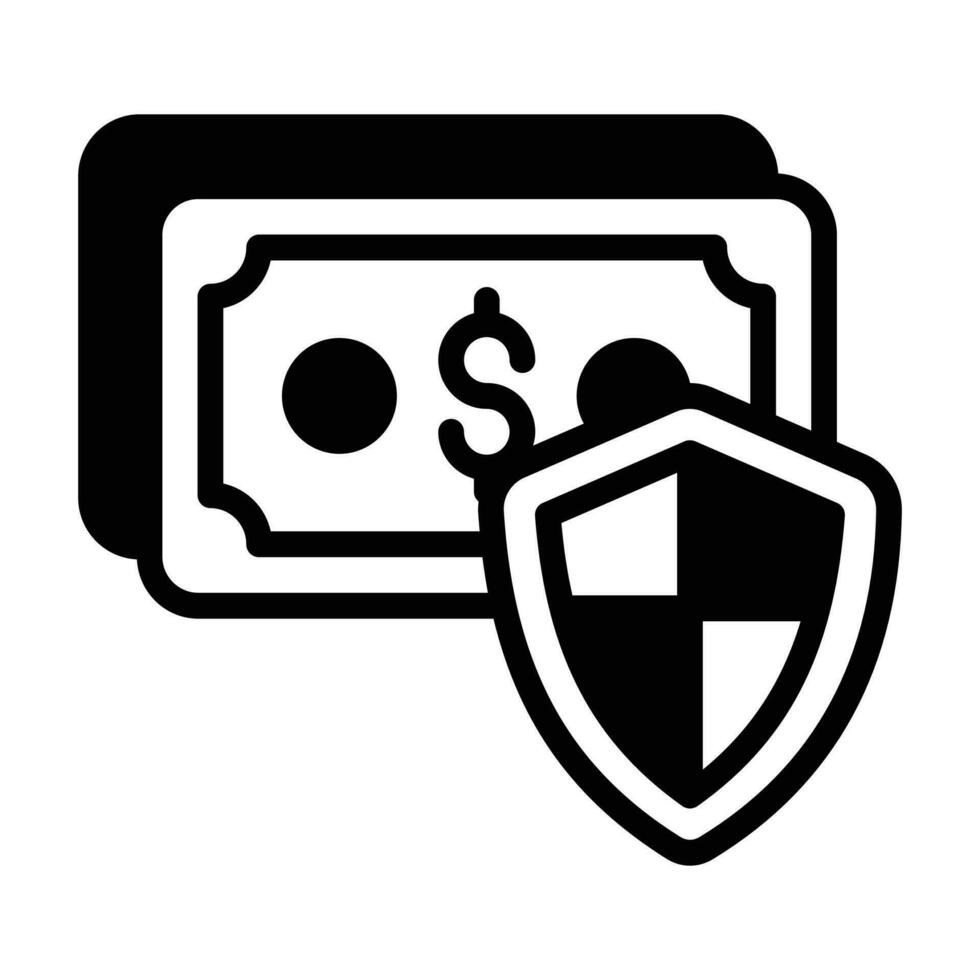 finanziell Sicherheit, Bank Konto Schutz, sichern Geld Vektor Illustration