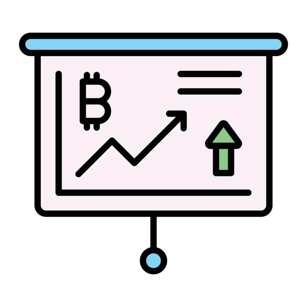 kolla upp detta skön vektor av bitcoin tillväxt Diagram i trendig stil