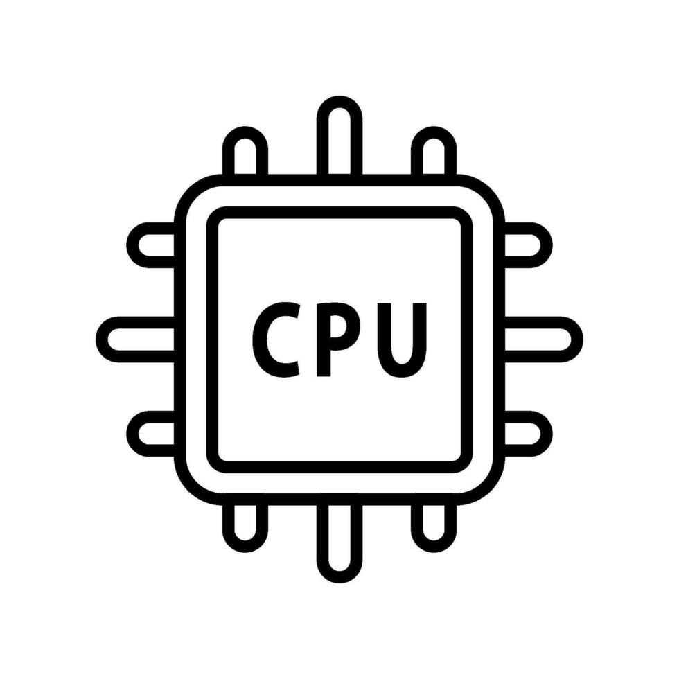 cpu processor ikon vektor design mallar enkel och modern