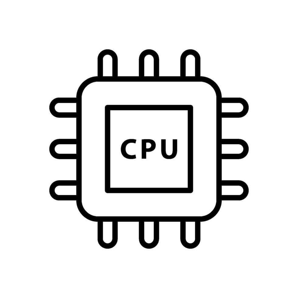 Zentralprozessor Prozessor Symbol Vektor Design Vorlagen einfach und modern