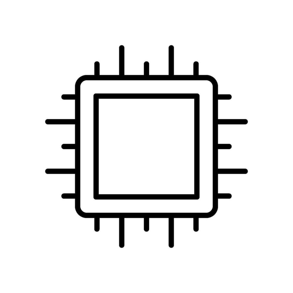 Zentralprozessor Prozessor Symbol Vektor Design Vorlagen einfach und modern