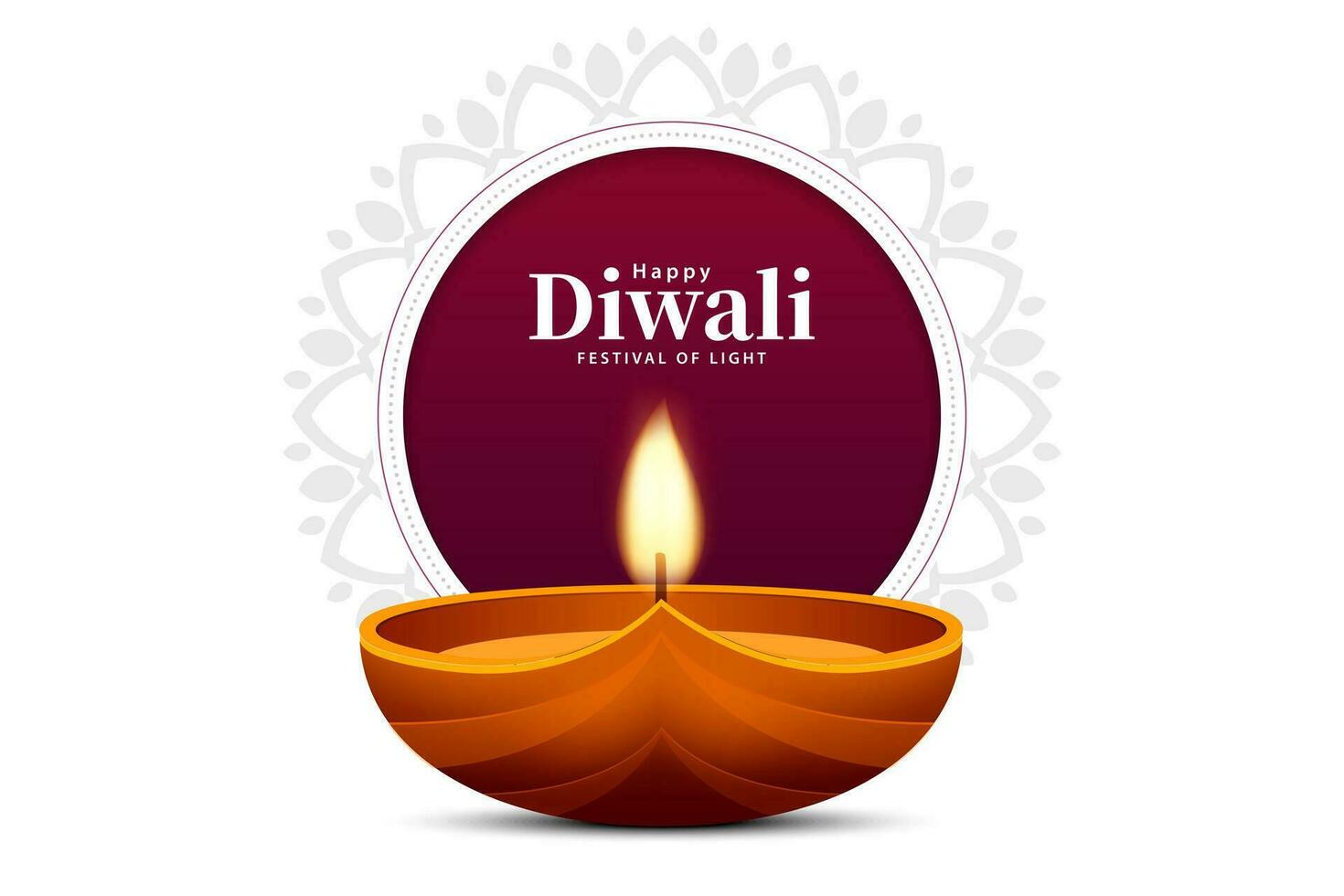 glücklich Diwali Feier Hintergrund. Hindu Festival von Beleuchtung Feier Design. festlich Diwali Karte. Vektor Illustration