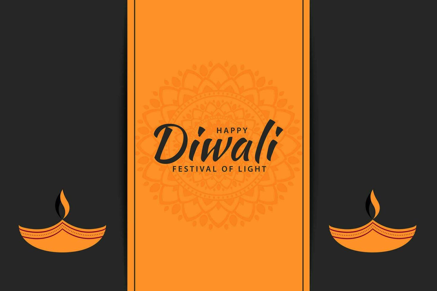 indisch Festival glücklich Diwali Hintergrund. Diwali Urlaub Gruß Karte Design. Vektor Illustration